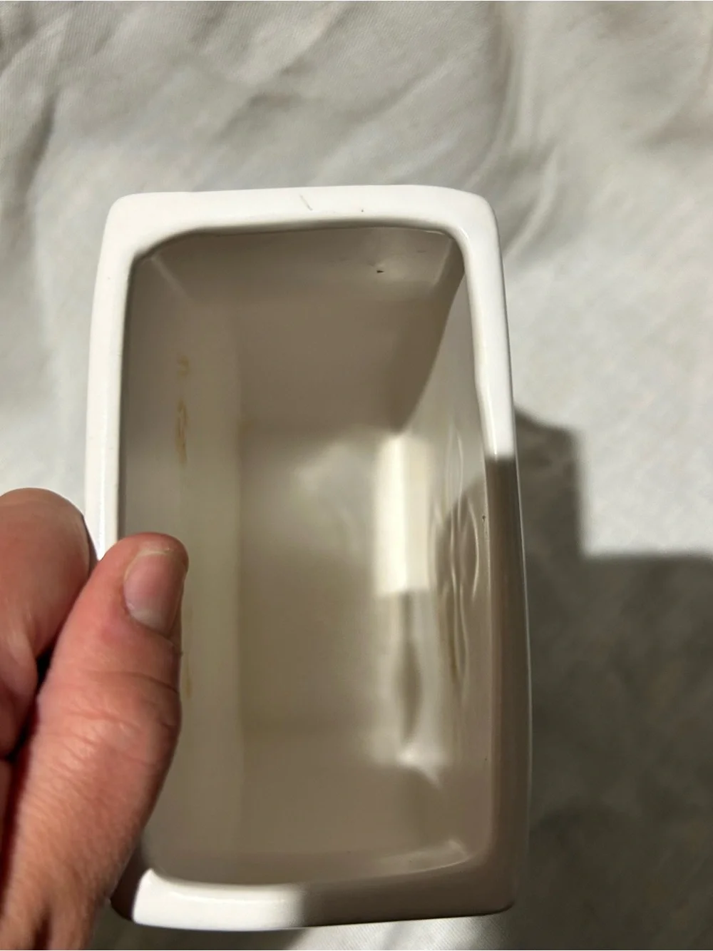 White Ceramic Cross Vase